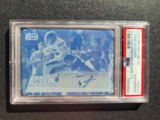 2022 Pro Set Action Ink Cyan Printing Plate 1/1 Auto Tyler Allgeier PSA POP 1