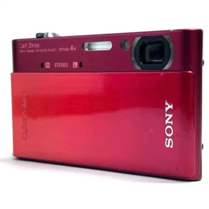 Sony DSC-T900 Digital Camera 720p HD Video Recording Touch Screen AF Lock Red - Picture 1 of 12