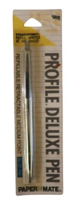 Papermate Profile Deluxe Ballpoint Pen Deluxe Pen Slim New In Pack Blue Ink  A - Picture 1 of 1