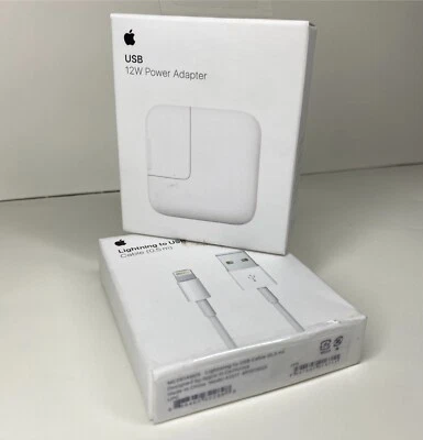 Apple MGN03AM/A 12W USB Power Adapter + Lighting USB Cable ME291AM/A Bundle - Image 1 of 4