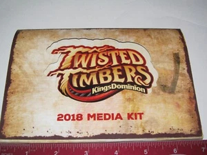 KINGS DOMINION TWISTER TIMBERS MEDIA KIT 2018 FOLDER ROLLER COASTER HTF - Picture 1 of 6