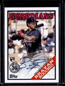 2023 Topps Update '88 Topps Baseball Autographs #88BABR Brayan Rocchio Auto - Picture 1 of 2