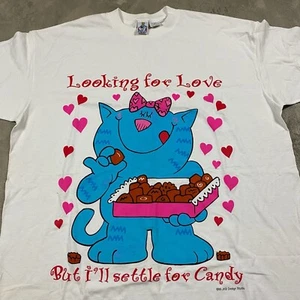 Vintage Cat Nightie Sleep 90s T Shirt Nightgown XXL Chocolate Funny Pajamas - Picture 1 of 6
