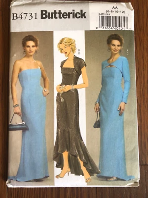 Butterick Pattern B4731 Misses Dress & Shrug Size 6-12 Special Occasion Evening - Image 1 of 4