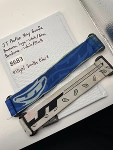 JT Proflex Strap Bundle Logo Banana - Bandana Bianco/Blu - Bianco/Nero - Foto 1 di 2