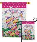 Easter Treats Bunny Butterfly Floral Blossom Garden House Yard Flag Banner