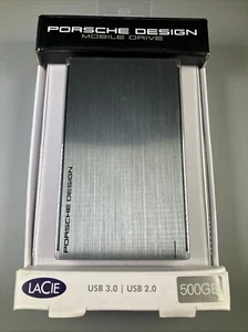Porsche design LaCie hard drive 500GB USB 3.0 disk 2.5" anodized aluminum [E] - Picture 1 of 13