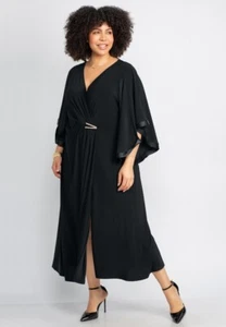 NWT New Catherines Women's Plus Size V-Neck Twist Maxi Dress Formal Party 2X - Picture 1 of 1