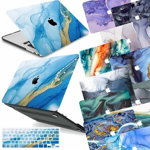 Estuche rígido de goma mate de mármol cubierta KB para nuevo Macbook Air Pro M1 M2 M3 - Imagen 1 de 26