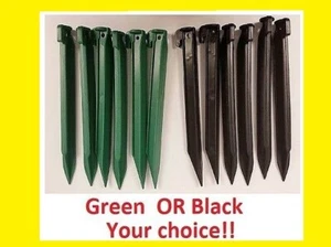 LOTE DE 6 CLAVIJAS DE PLÁSTICO ABS para clavos de tienda de 9" resistentes antideslizantes estacas para acampar al aire libre - Imagen 1 de 6
