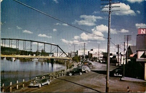 POSTAL DE COLECCIÓN FAIRBANKS ALASKA CHENA RIVER ESCENA CALLEJERA - Imagen 1 de 2