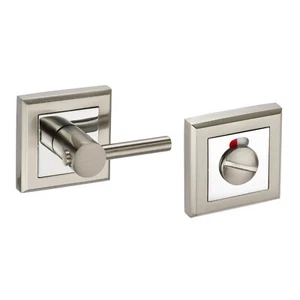 Quadratisches Behinderten-WC-Türschloss mit Dreh-, Entriegelungs- & Anzeige - Bild 1 von 1