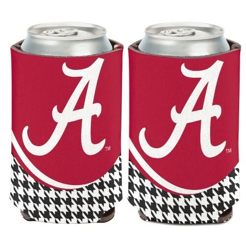 ALABAMA CRIMSON TIDE HOUNDS TOOTH SOFT FOAM CAN BOTTLE COOZIE KOOZIE COOLER Cover