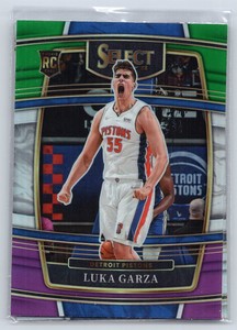2021 Panini Select Luka Garza Green White Purple Prizms  #22