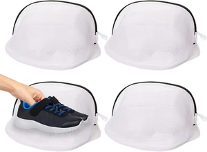 Pack Of 4 Shoes Wash Bags Sneaker Mesh Washing Bag Shoe Cleaning Laundry Bag - Picture 1 of 12