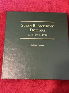ÁLBUM DE MONEDAS LITTLETON SUSAN B ANTHONY DOLLARS 1979-1981, 1999 LCA12 NUEVO ABIERTO - Imagen 1 de 8