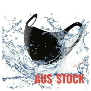 Face Mask Reusable Washable Mouth Cover Soft Breathable Protective Unisex BLACK - Picture 1 of 9