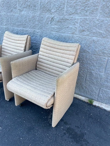 Pair of Vintage Preview Postmodern Accent Chairs on Caster Wheels, 1970s Cover