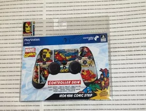 Marvel Comics PS4 IRON MAN Controller Gear Skin CLASSIC COMIC - Picture 1 of 2