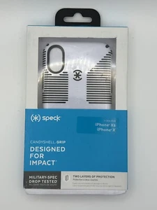Funda con agarre SPECK CandyShell para iPhone Xs y X: blanca y negra | agarre antideslizante - Imagen 1 de 3