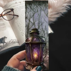 Purple Spooky Lantern Watercolor Bookmark - Cardstock - New in Packaging - Imagen 1 de 4