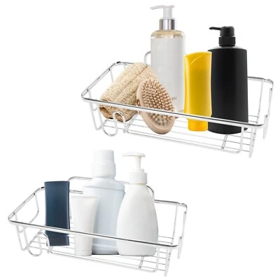 TOP 3 2 x Shower Caddy Shower Shelf Bathroom Suction Storage Soap Tray Holder Rack