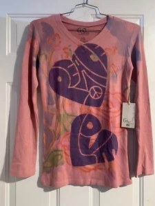 Go Couture Vintage Edition LONG Sleeve Pink Top Size L NWT - Picture 1 of 3