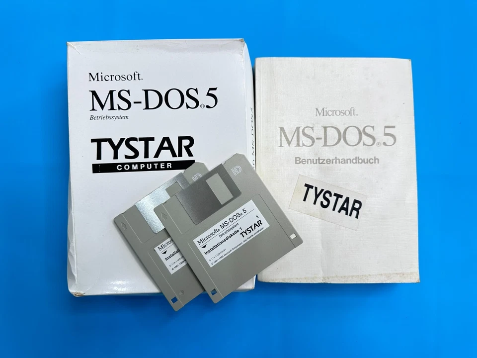 💾 TYSTAR Microsoft ® MS-DOS 5.0 Operating System Betriebssystem OS Floppy Disk - Bild 1 von 1