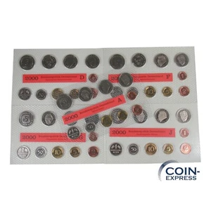 DEUTSCHLAND DM KMS Kursmünzensatz 2000 ST ADFGJ Stempelglanz - Bild 1 von 1