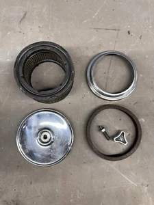 Tri-Power Air Cleaner Chevy Ford Mopar Pontiac Oldsmobile Stud Wing V8 V-8 2bbl - Picture 1 of 11
