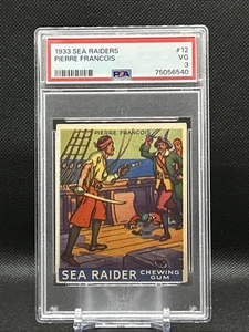PSA 3 1933 World Wide Gum Sea Raiders Montreal English Pierre Francois #12 - Picture 1 of 2