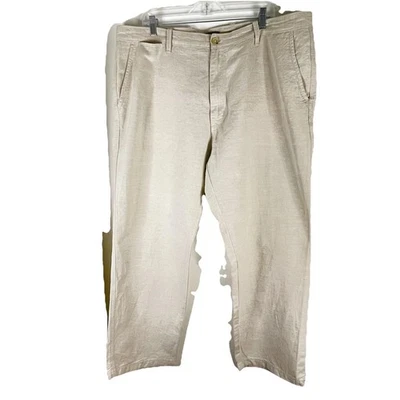 Pantalón de lino Nautica, ajuste clásico, para hombre 42W x 30L tostado Foto 1 de 4