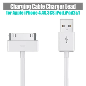 Charging Cable Charger Lead for Apple iPhone 4,4S,3GS,iPod,iPad2&1 30-Pin Cable - Picture 1 of 11