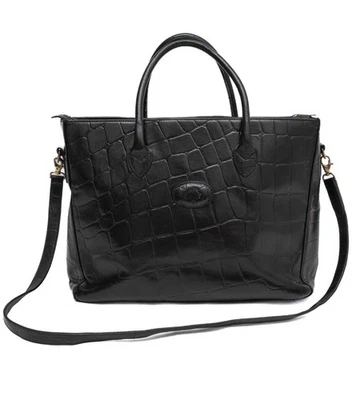 MULBERRY Vintage Croc Embossed 2 Way Leather Bag - Image 1 of 4