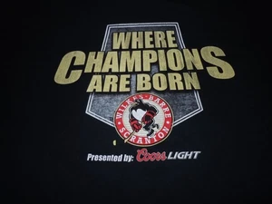 WILKES BARRE SCRANTON PENGUINS SHIRT VTG Y2K XL WHERE CHAMPIONS BLACK PITTSBURGH - Picture 1 of 2