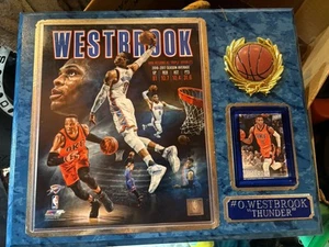 Russel Westbrook NBA Record Plaque W/ Panini Black Friday Card - Picture 1 of 2