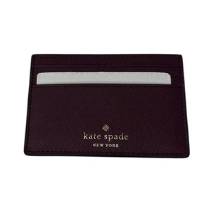 Cartera portatarjetas Kate Spade Greta Court Graham madera de cerezo brillo - Imagen 1 de 4