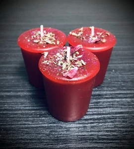 Custom Made Votive Candles (3) (Handmade, Organic, Witchcraft, Wicca, Hoodoo) - Picture 1 of 1