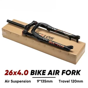 26X4.0in Snow Fat Bicycle Air Suspension Fork Travel 120mm Manual Lockout Fork - Picture 1 of 24