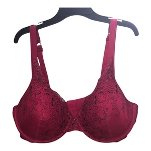Playtex Secrets Bügel-BH seitlich glättend 4513 tiefrot bestickt Spitze 42C - Bild 1 von 5