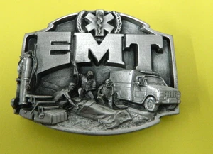 Vintage EMT Belt Buckle Siskiyou Buckle Co USA 1990 First on the Scene - Picture 1 of 5