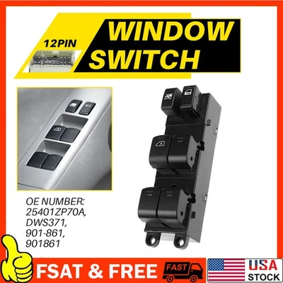 1x Power Window Switch for Nissan Frontier 2008-2020 Xterra 2008-15 Front Left A - Image 1 of 4