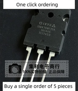 5 pezzi IXBK75N170A 现货功率管 TO-3PL 1700V 75A - Foto 1 di 5