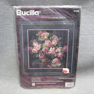 Bucilla Cross Stitch Kit Classic Rose 20x20 - Picture 1 of 8