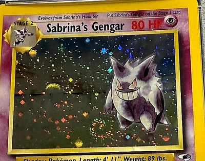 NEW CERT/SWIRL Sabrina’s Gengar Holo Gym Heroes PSA 8 2000 WOTC Pokémon Card #14 - Image 1 of 3