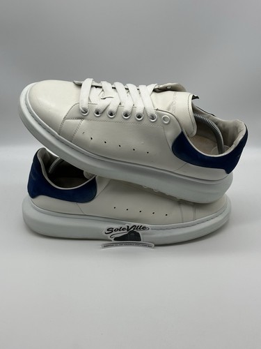 Taglia 45 Alexander McQueen Uomo Bianco Blu Scuro