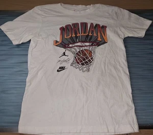 Nike Jordan Basketball Flight Boy's Large White Short Sleeve T-shirt - Picture 1 of 5