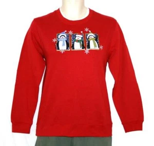 Sudadera Mercer Pullover Top Mercer Forrada de Lanza Roja Invierno Pingüinos Talla M Nueva con Etiquetas - Imagen 1 de 3