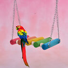 Bird Hanging Swing Toys Wood Parrot Parakeet Perches Finches Pets Accessor.IJ