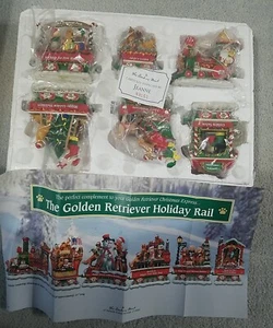 Danbury Mint The Golden Retriever Christmas Express Train W/COA/Shipper Box - Picture 1 of 22